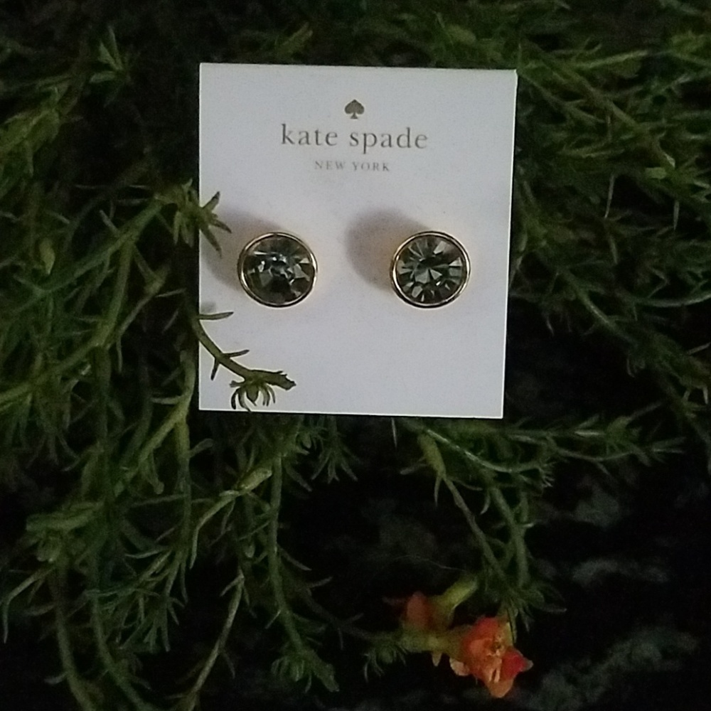 Kate Spade Gumdrop gold tone and blue studs. NWT.